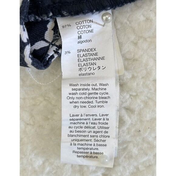 GAP Pants Women's Slim City Fit Navy & White Print Ankle 8R - Picture 3 of 7